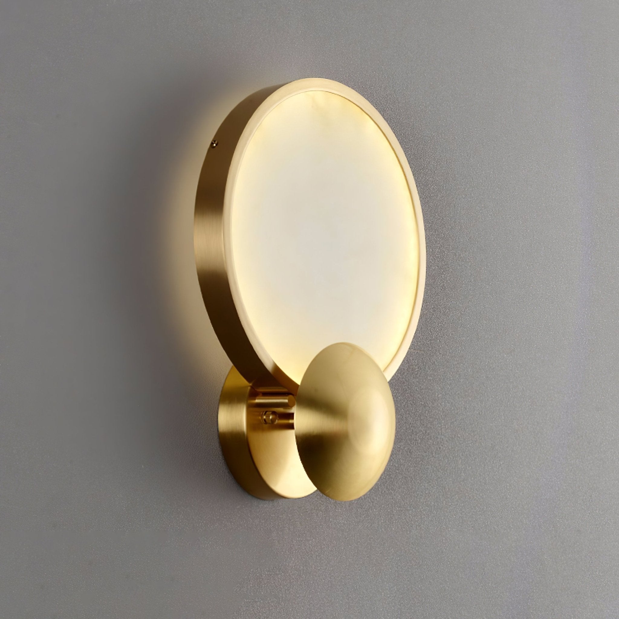 Sol Alabaster Brass Wall Light - Letslighting