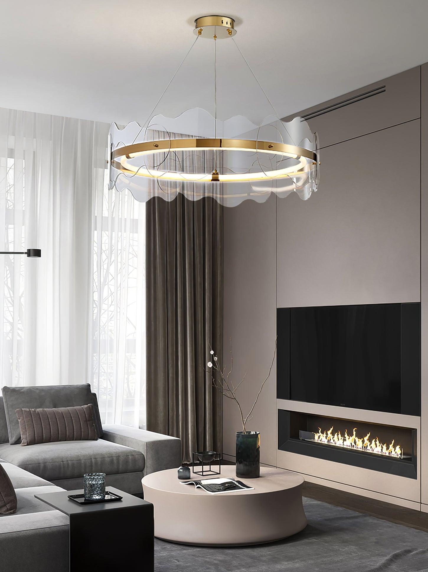 Acrylic Wave Chandelier - Blowlighting