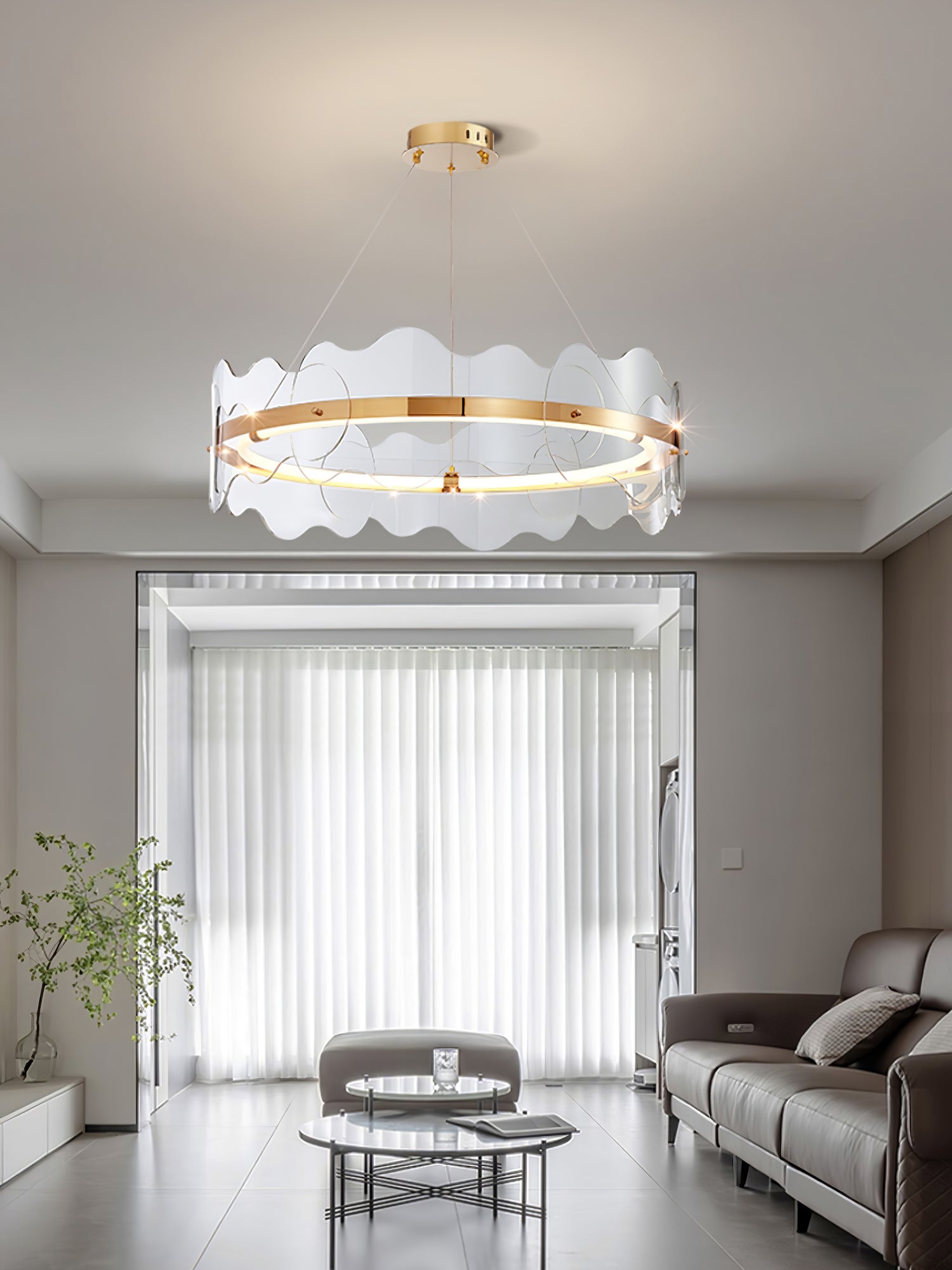Acrylic Wave Chandelier - Blowlighting