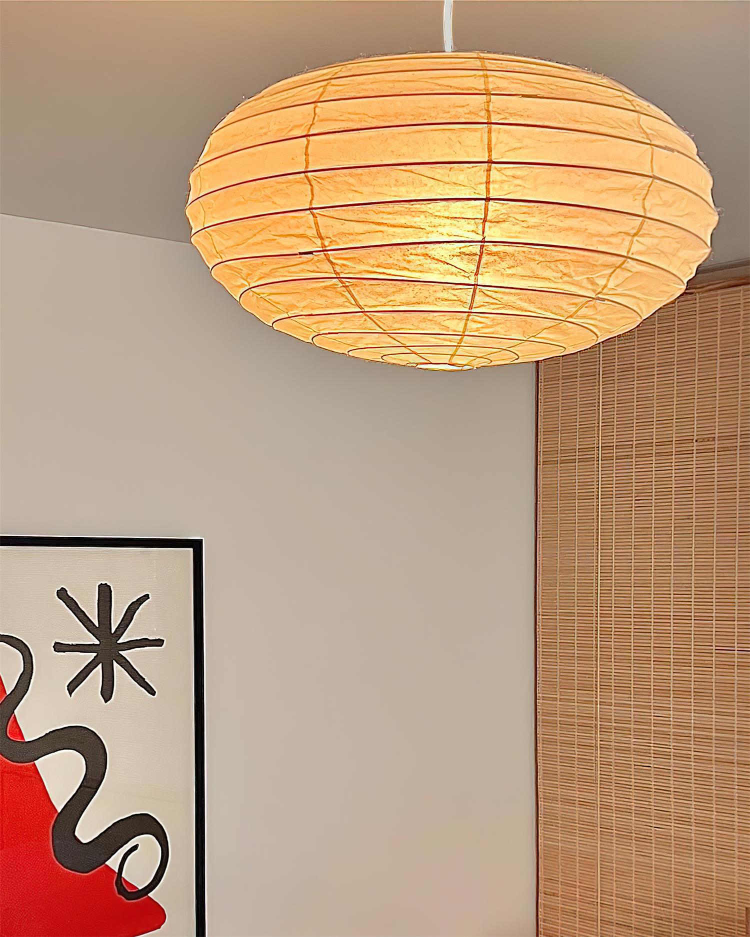 Akari 50EN Pendant Lamp Washi Paper Sphere - Letslighting
