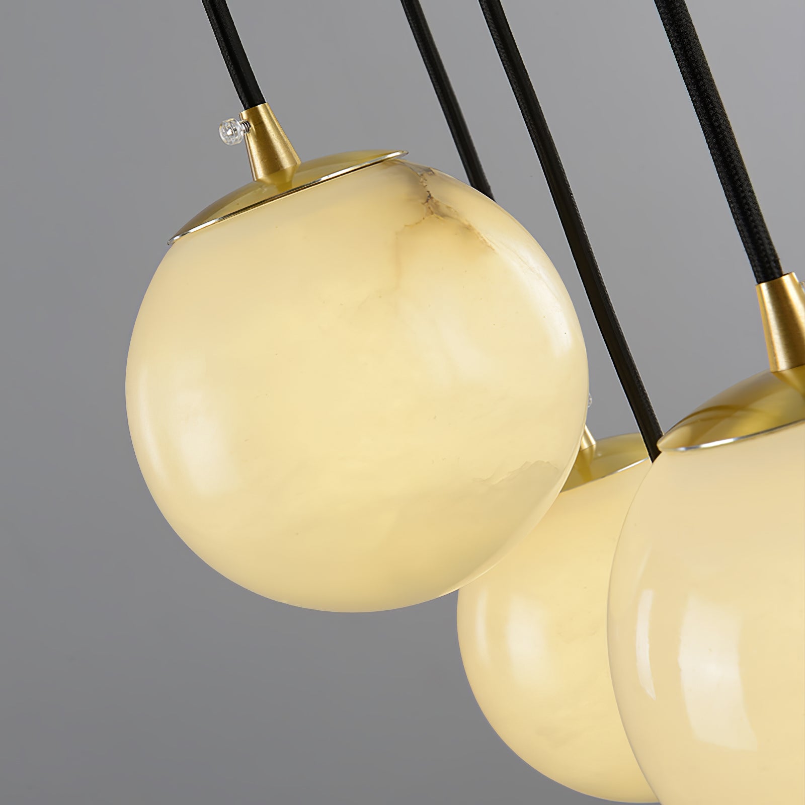 Gloruvye Balls Modern Cluster Metal Chandelier - Lamp Copper