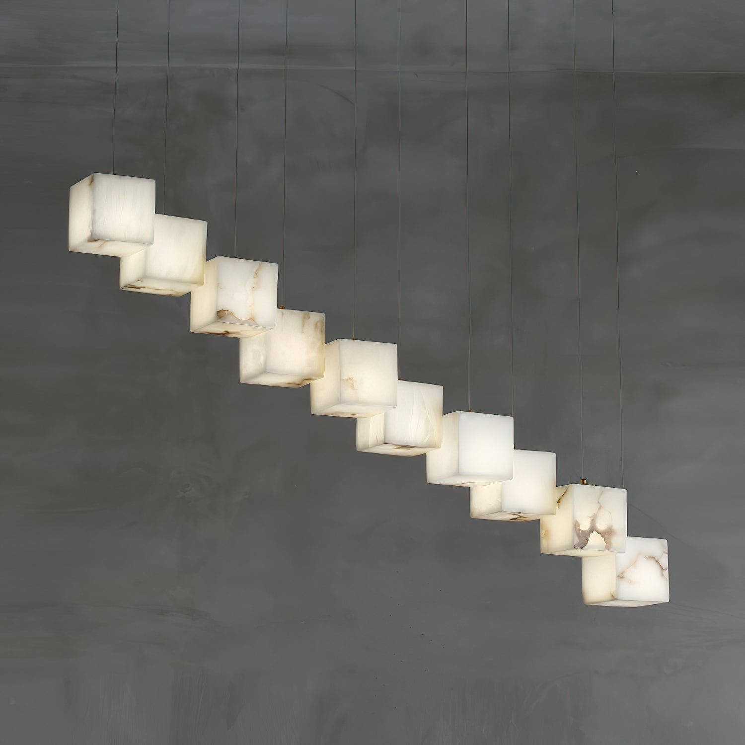 Jarnbruvyd Individual Modern Box Metal Chandelier - Lamp Copper