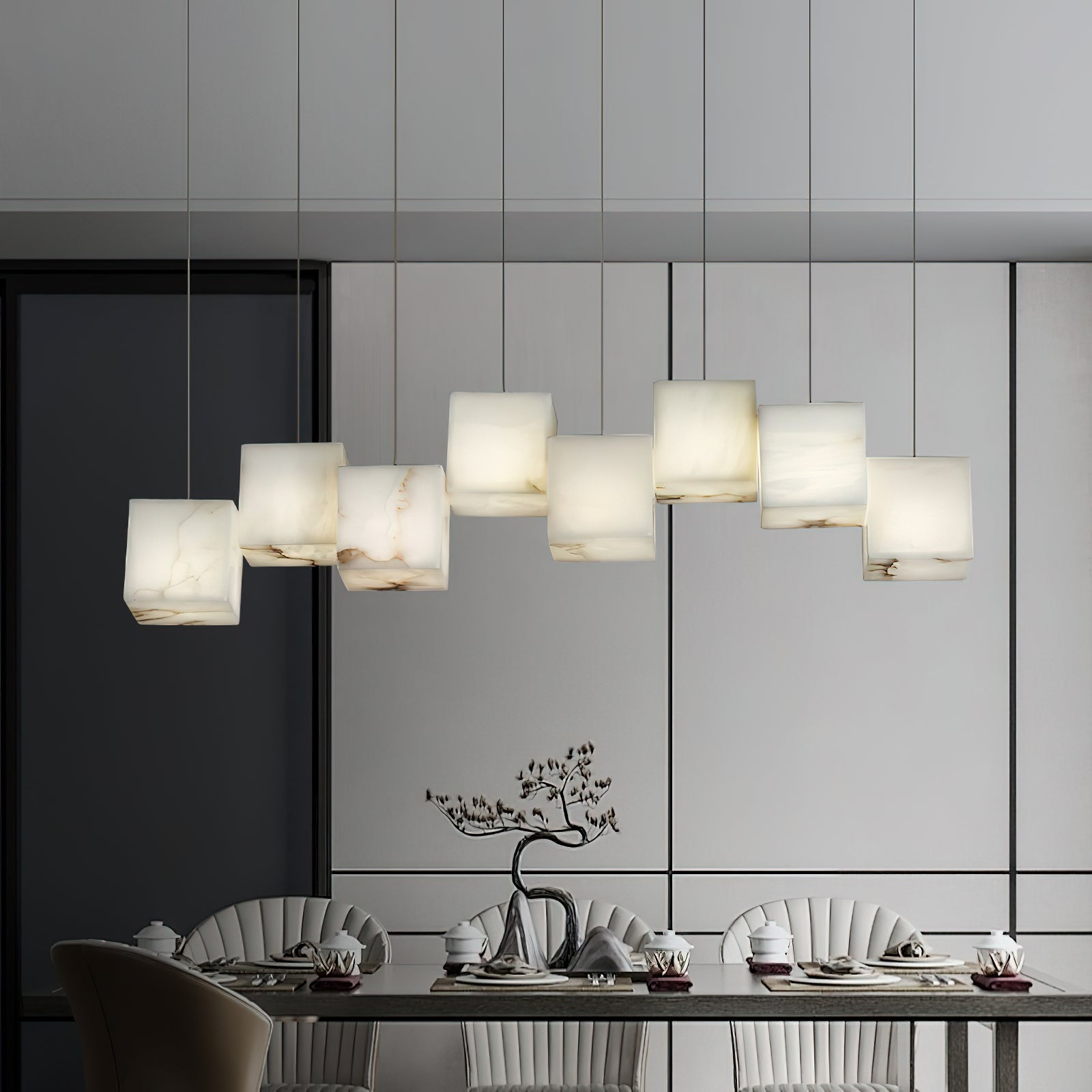 Jarnbruvyd Individual Modern Box Metal Chandelier - Lamp Copper