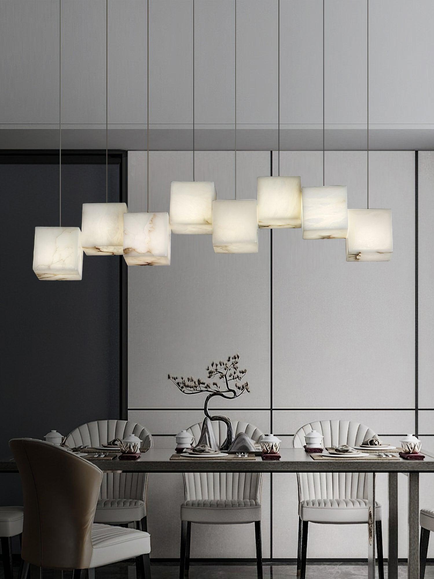 Eurraeel Alabaster Spiral Chandelier - Letslighting