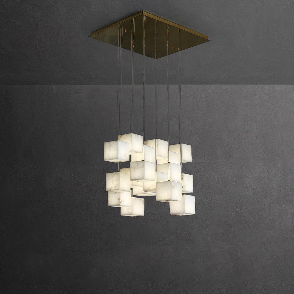 Eurraeel Alabaster Spiral Chandelier - Letslighting