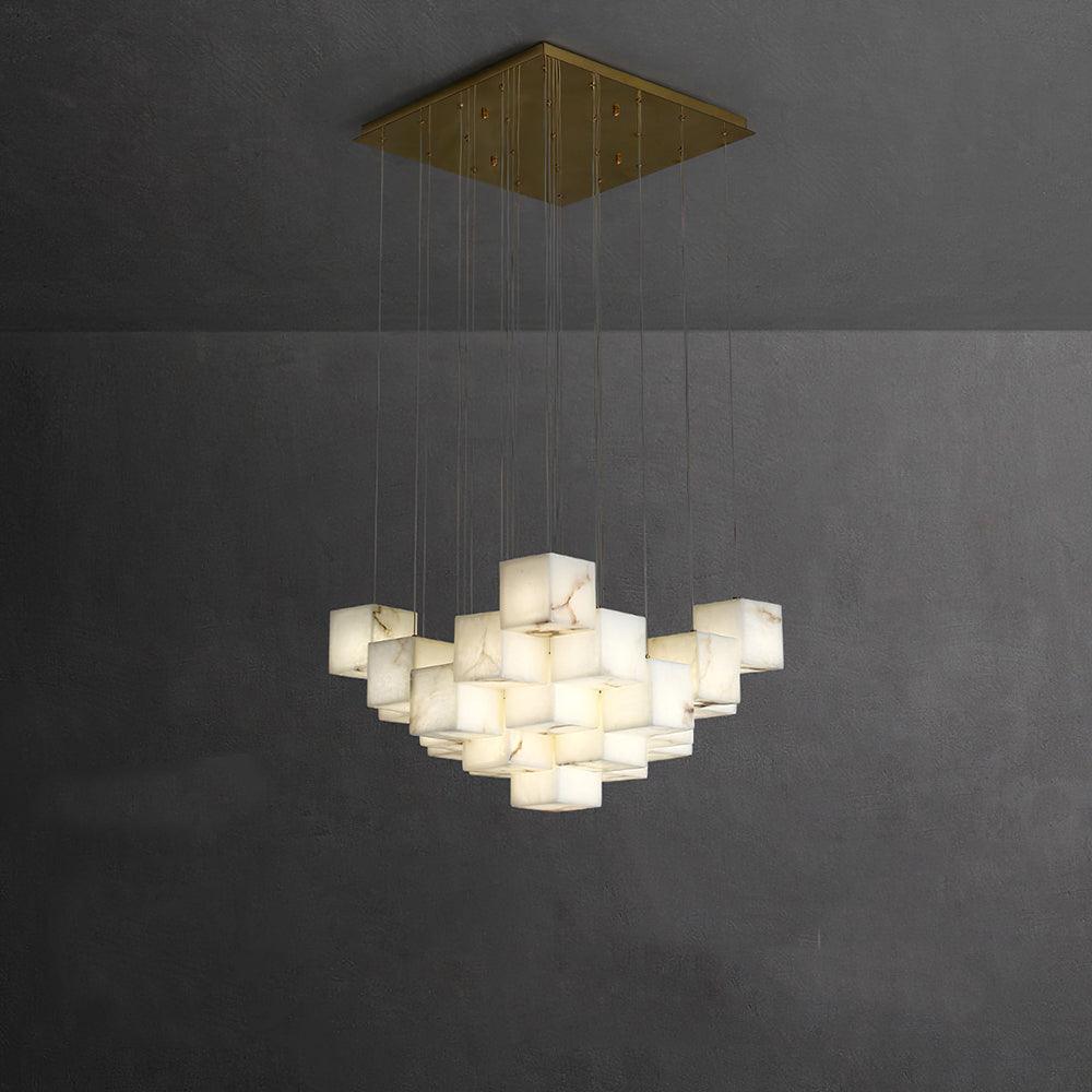 Eurraeel Alabaster Spiral Chandelier - Letslighting
