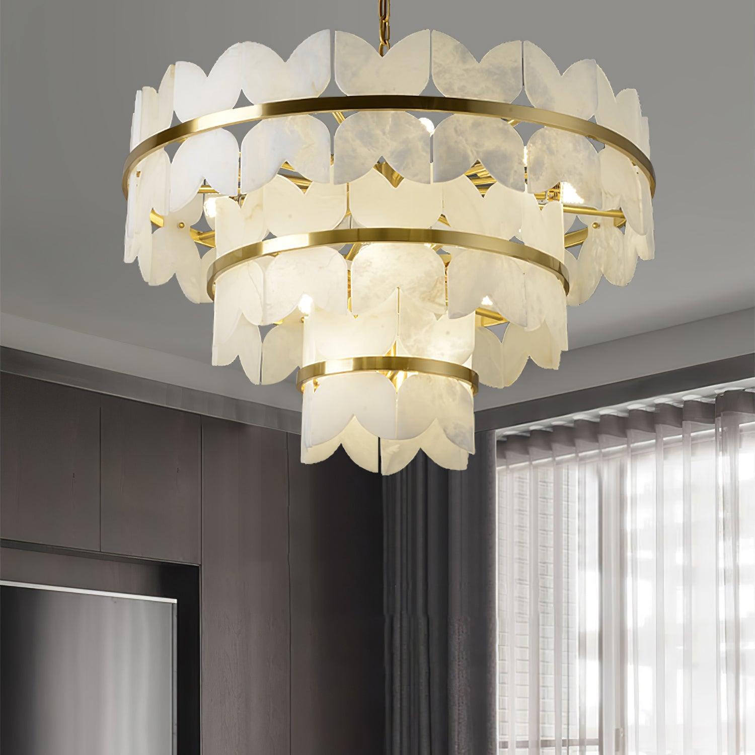 Seraphina Vintage Alabaster Chandelier - Letslighting
