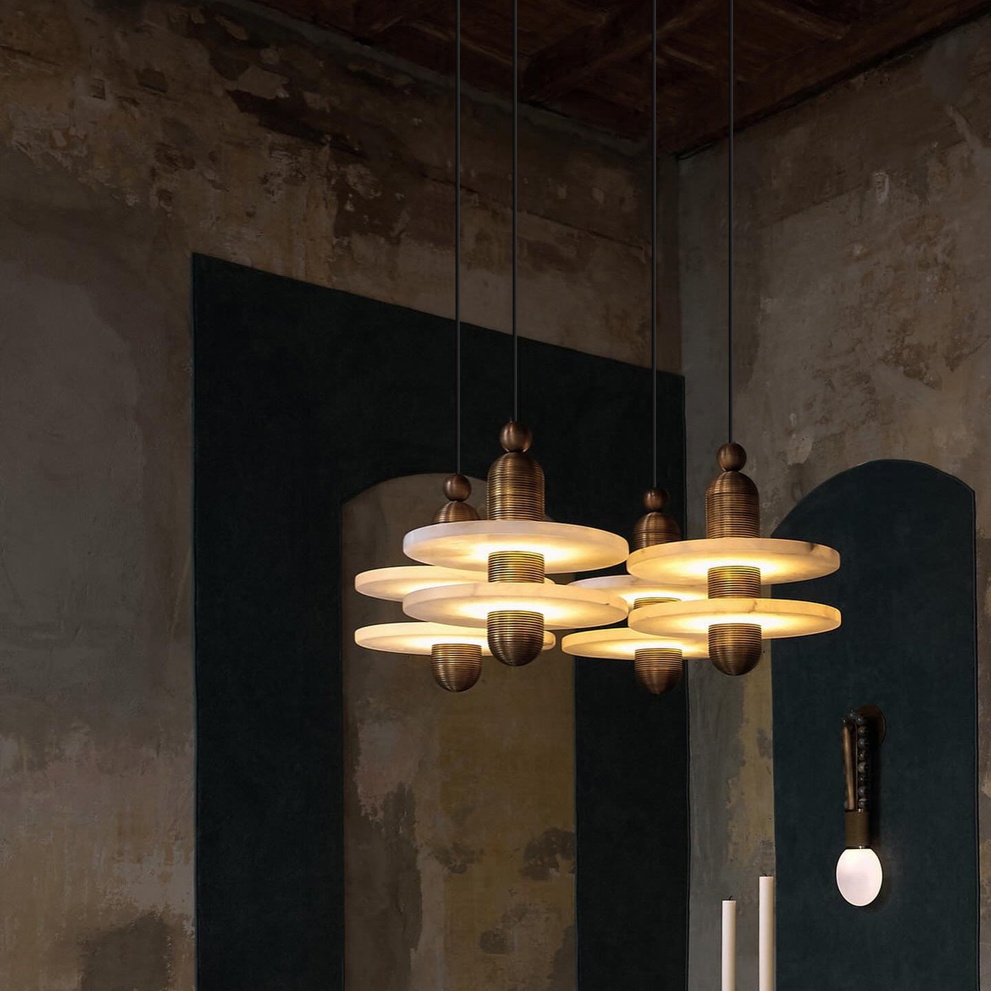 Ildvuvye Individual Creativity Comet Metal Pendant Lamp - Lamp Copper