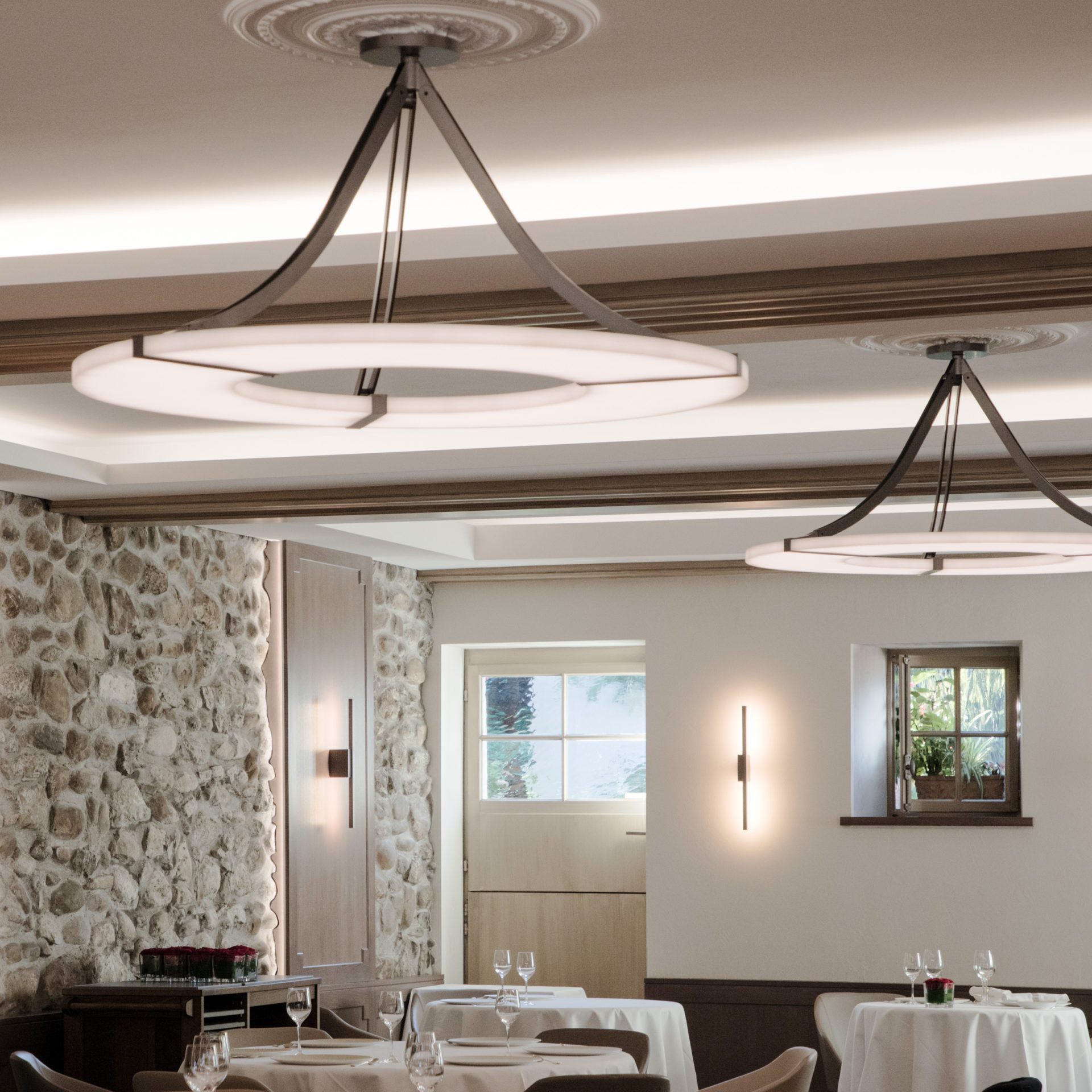 Althea Alabaster Ring Pendant Light Chandelier - Letslighting