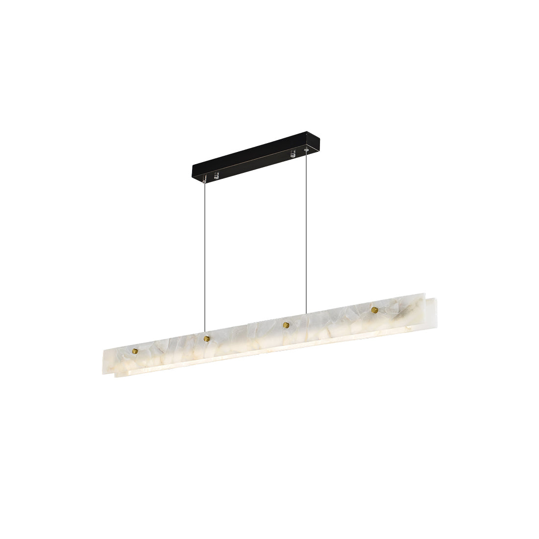 Ljomuvye LED Modern Linear Metal Pendant Light - Lamp Copper