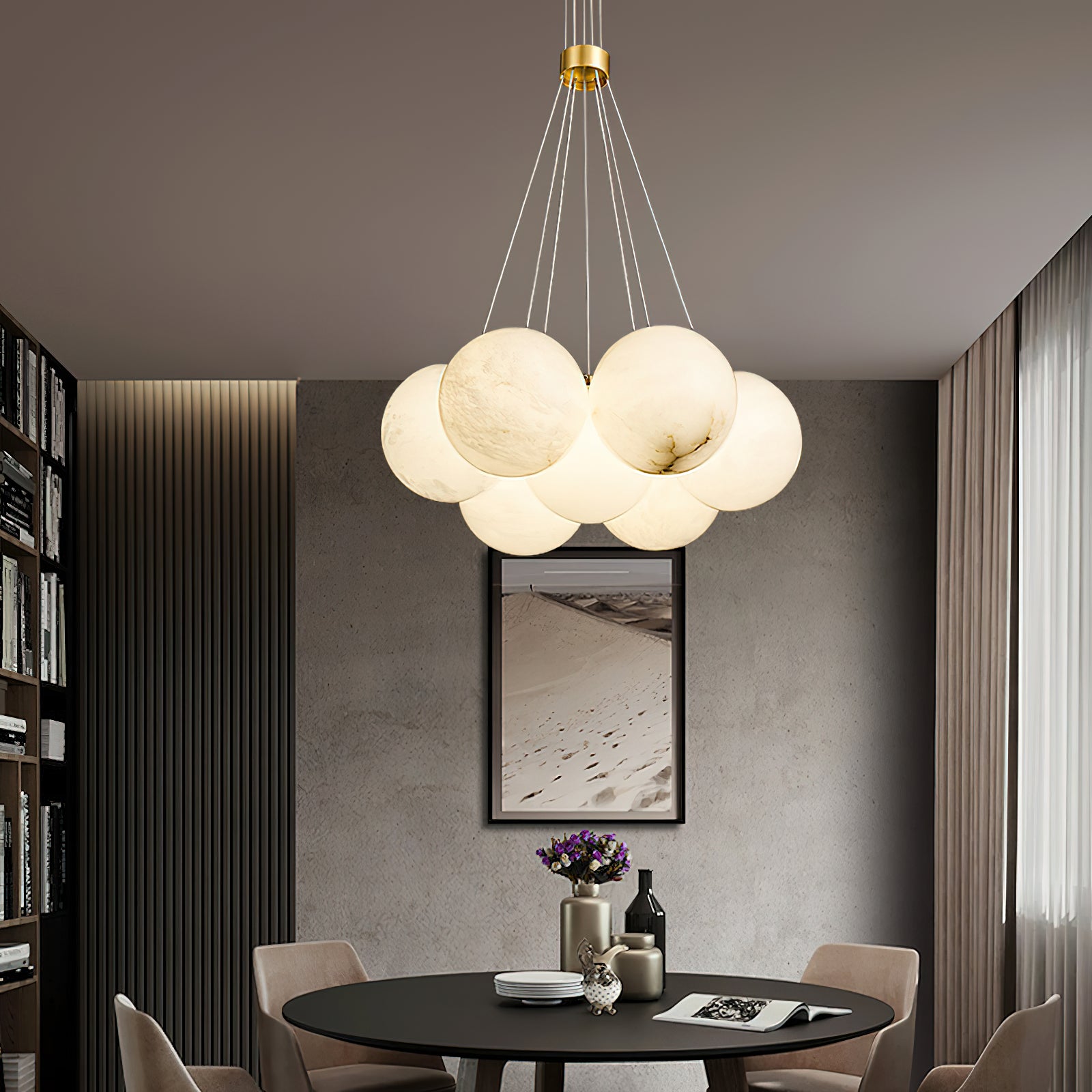 Norduvyd Individual Creativity Lunar Metal Chandelier - Lamp Copper