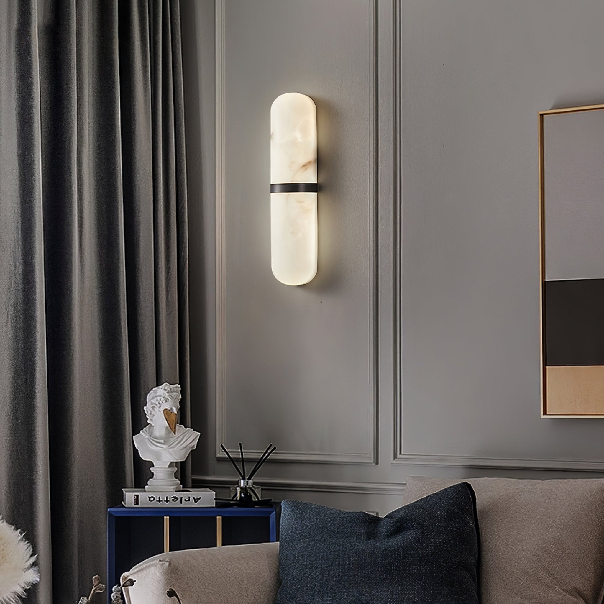 Ostruvyd Luxury Pill Alabaster Wall Lamp - Lamp Copper