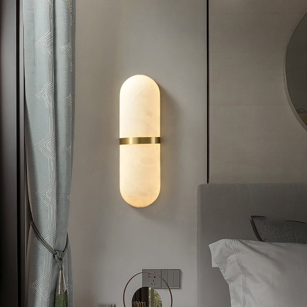 Vitheion Minimalist Alabaster Wall Light - Letslighting