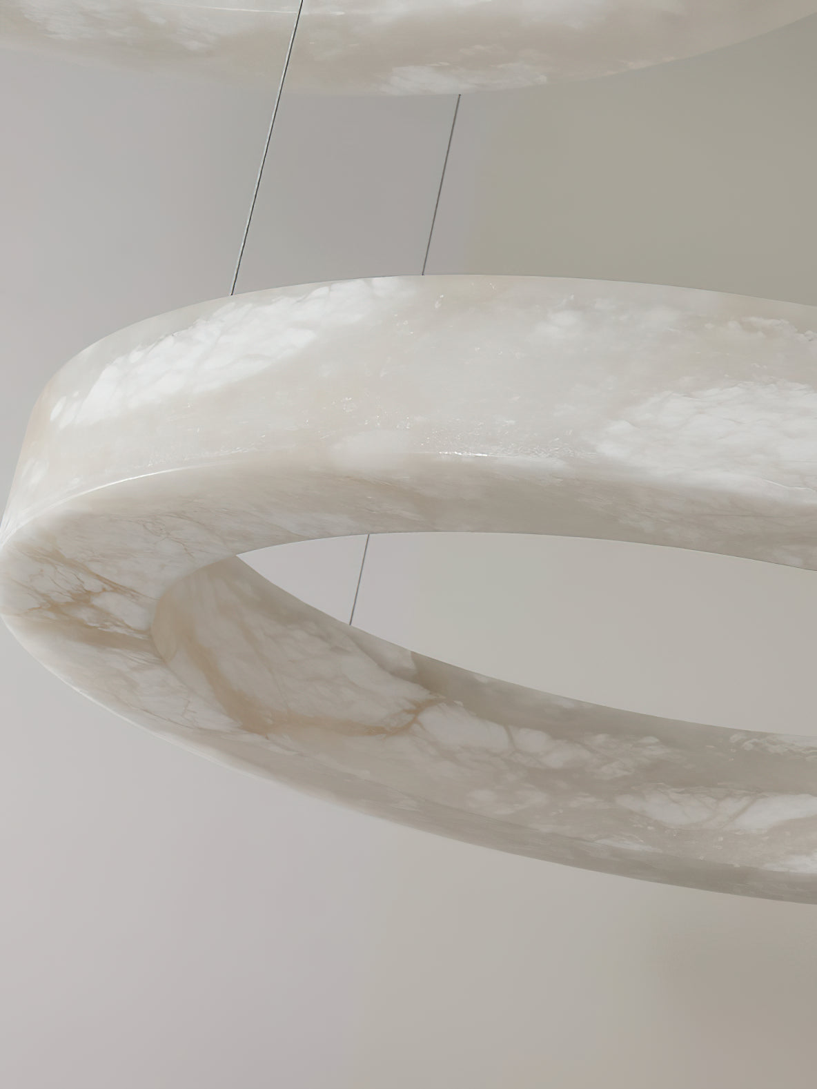Plotuvyn Postmodern Luxury Ring Alabaster Chandelier - Lamp Copper