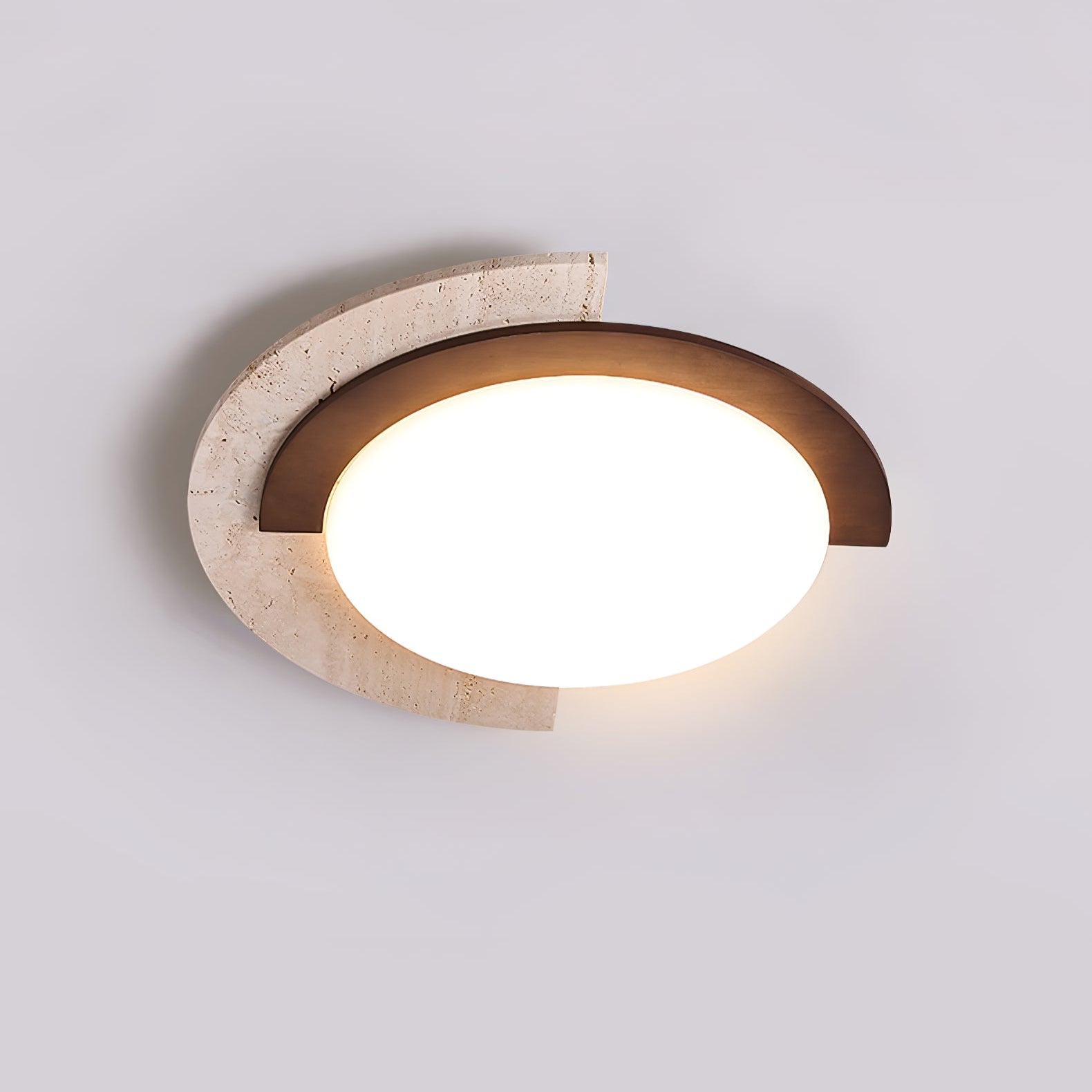 Alaric Moderne Acrylique Travertin Plafonnier Lampe