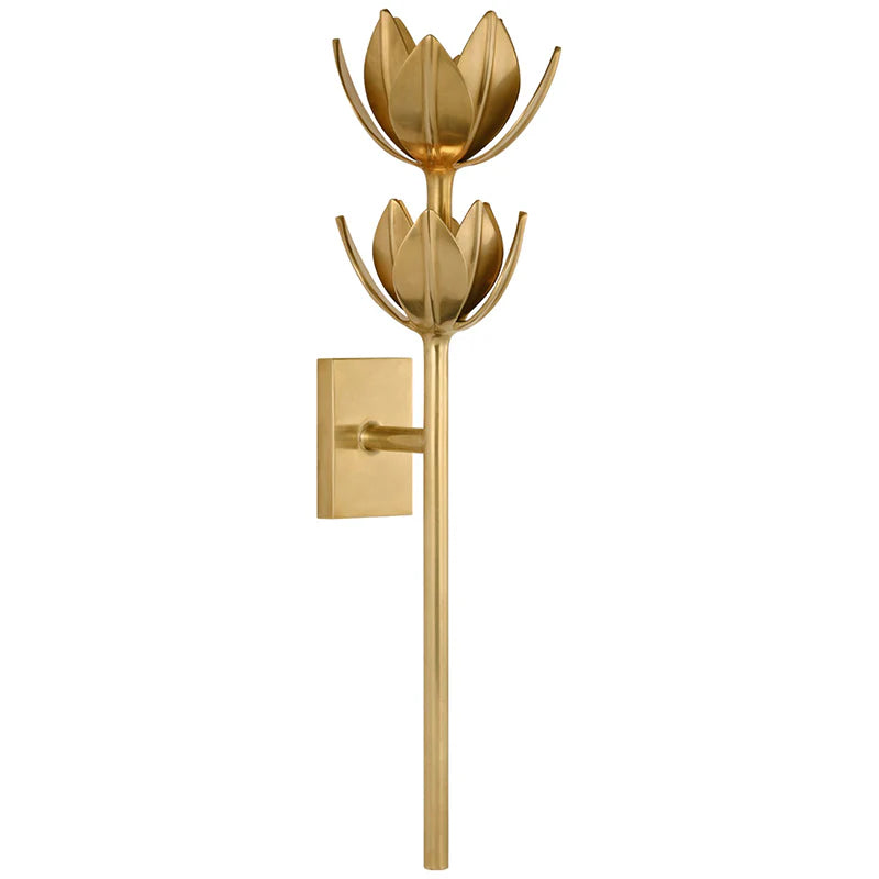Silva Vintage Metal Brass White Wall Lamp Dining Room Bedroom