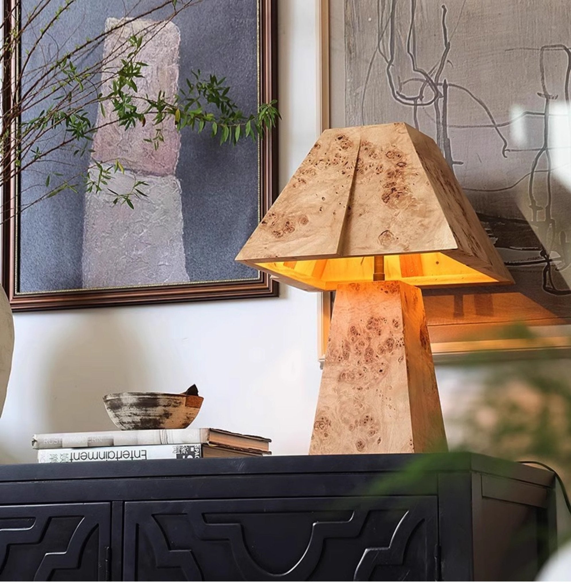 Alder Lampe de Table Élégante Minimaliste en Bois