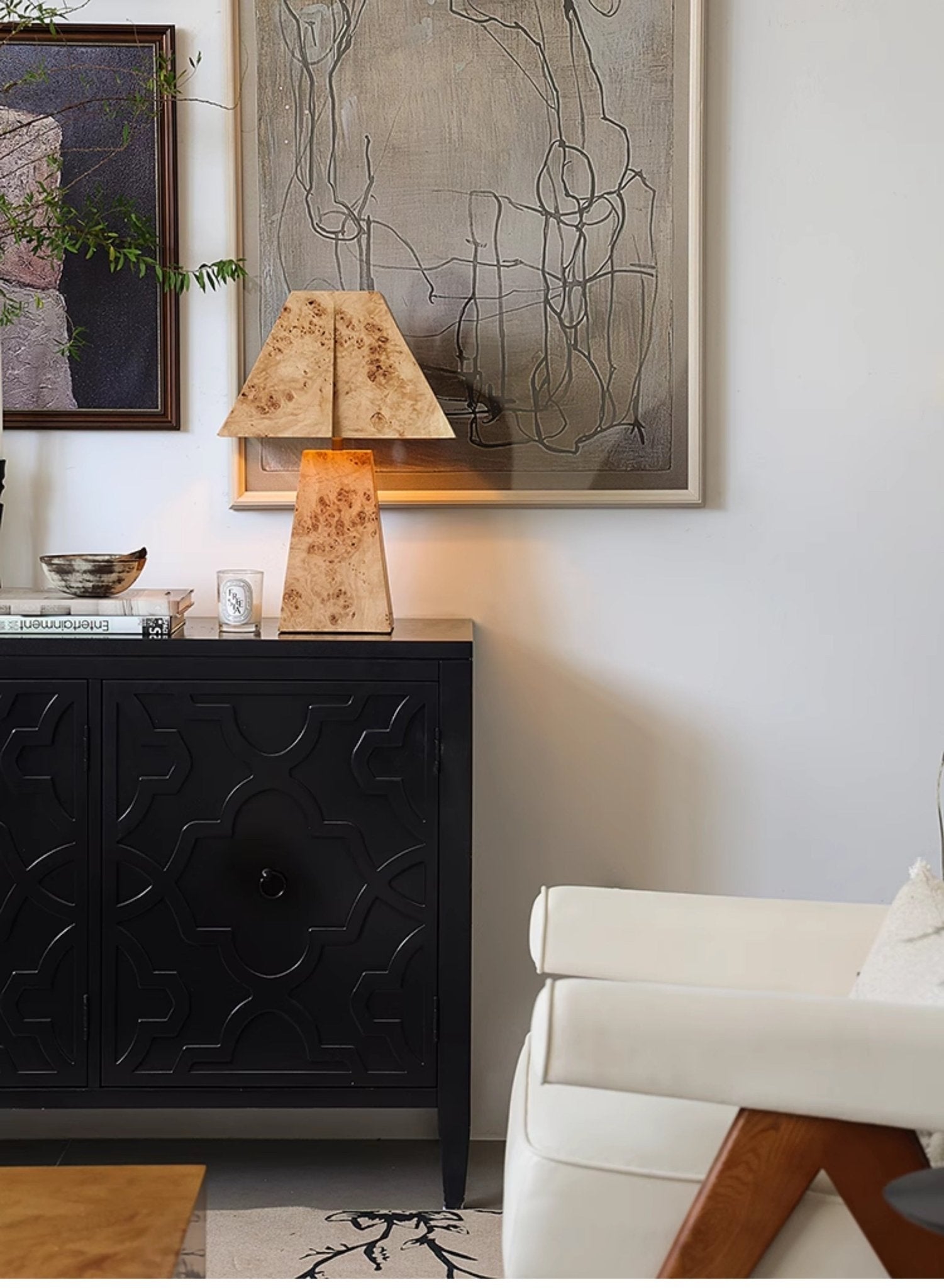 Alder Lampe de Table Élégante Minimaliste en Bois