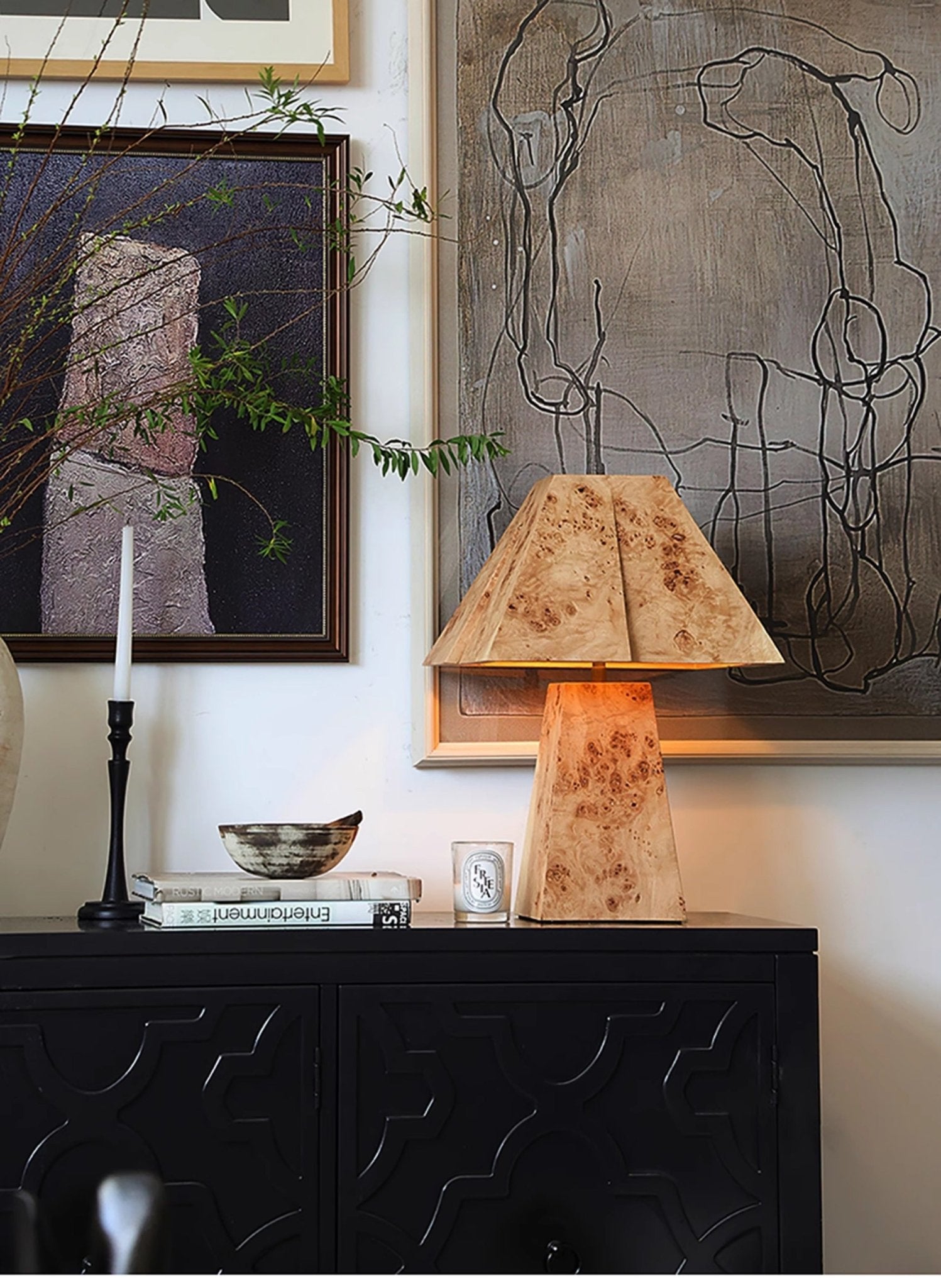 Alder Lampe de Table Élégante Minimaliste en Bois
