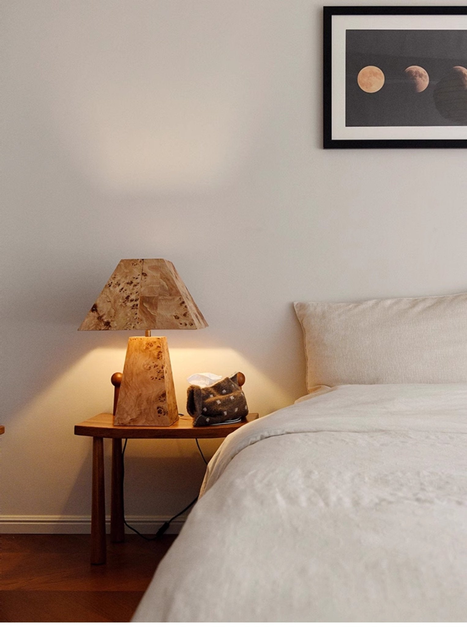Alder Lampe de Table Élégante Minimaliste en Bois