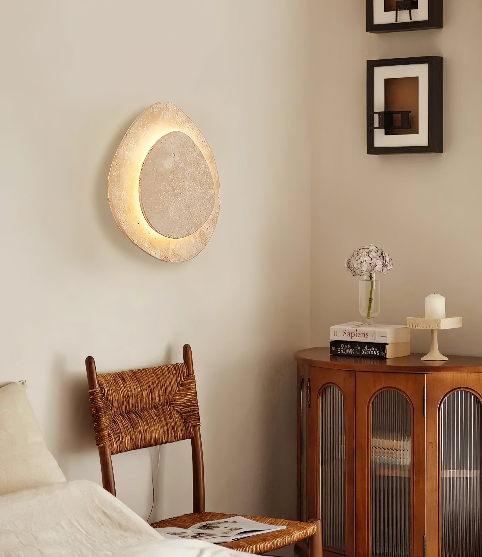 Yrvuvyn Individual Creativity Travertine Wall Lamp - Lamp Copper