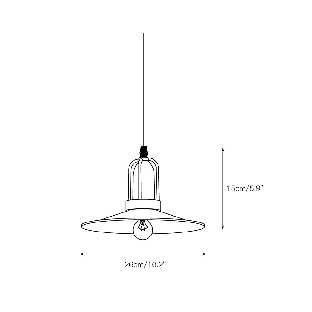 Yrvuvyi Modern Minimalist Industrial Metal Pendant Light - Lamp Copper