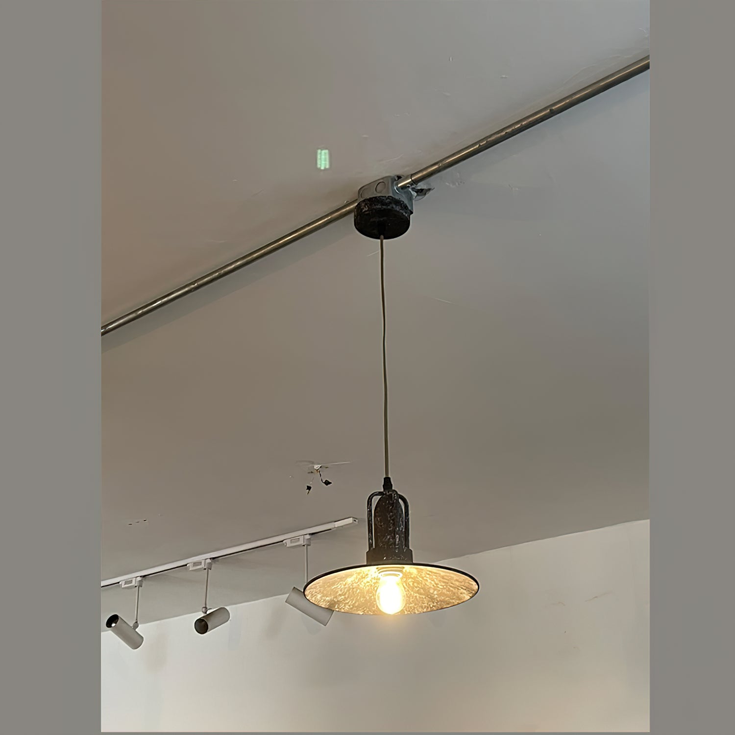 Yrvuvyi Modern Minimalist Industrial Metal Pendant Light - Lamp Copper