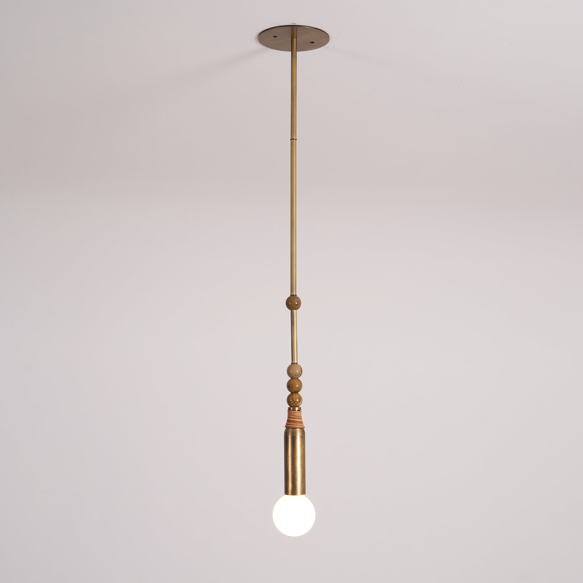 Alvuvyn Modern Minimalist Marble Pendant Light - Lamp Copper