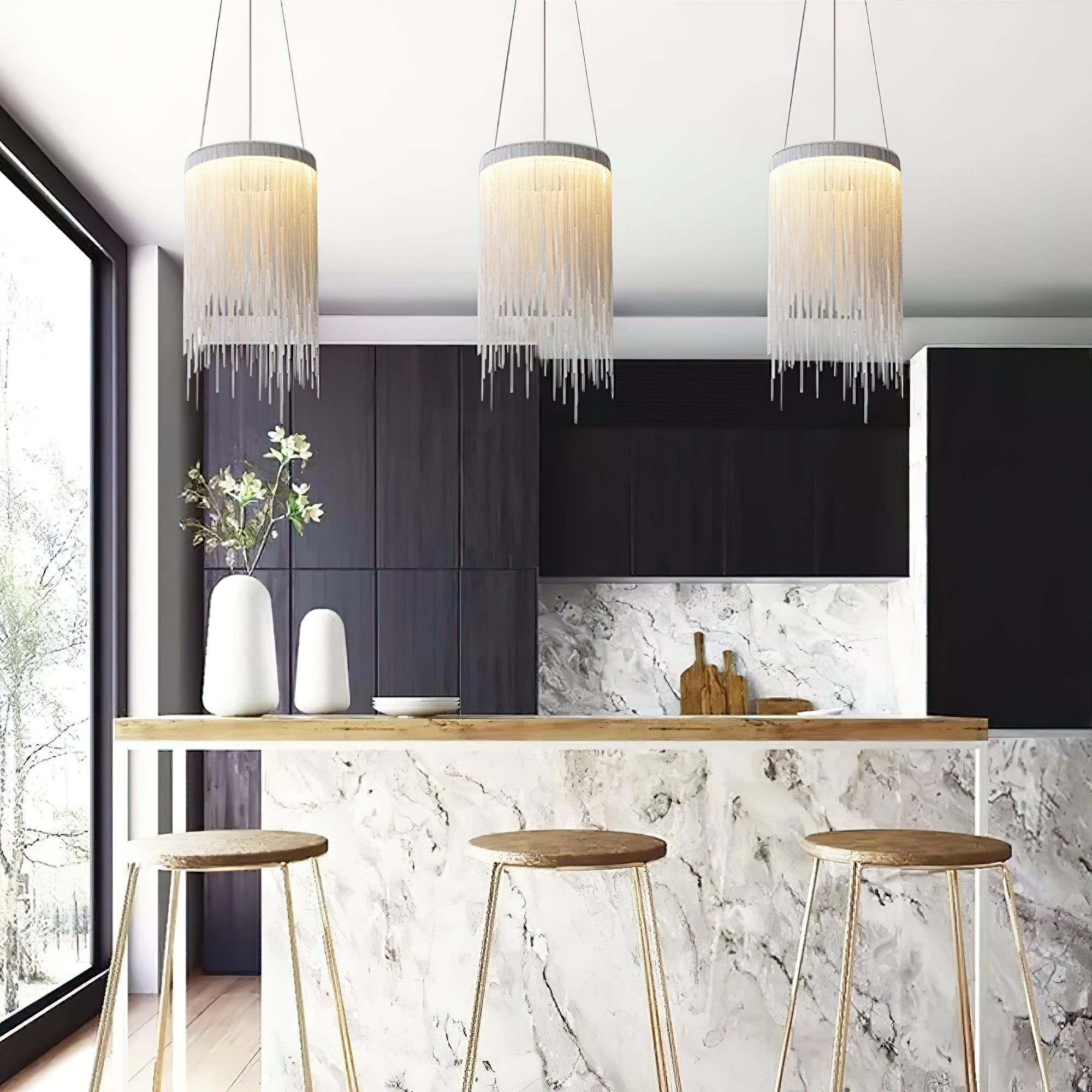 Aluminum Chain Tassel Pendant Light - Blowlighting
