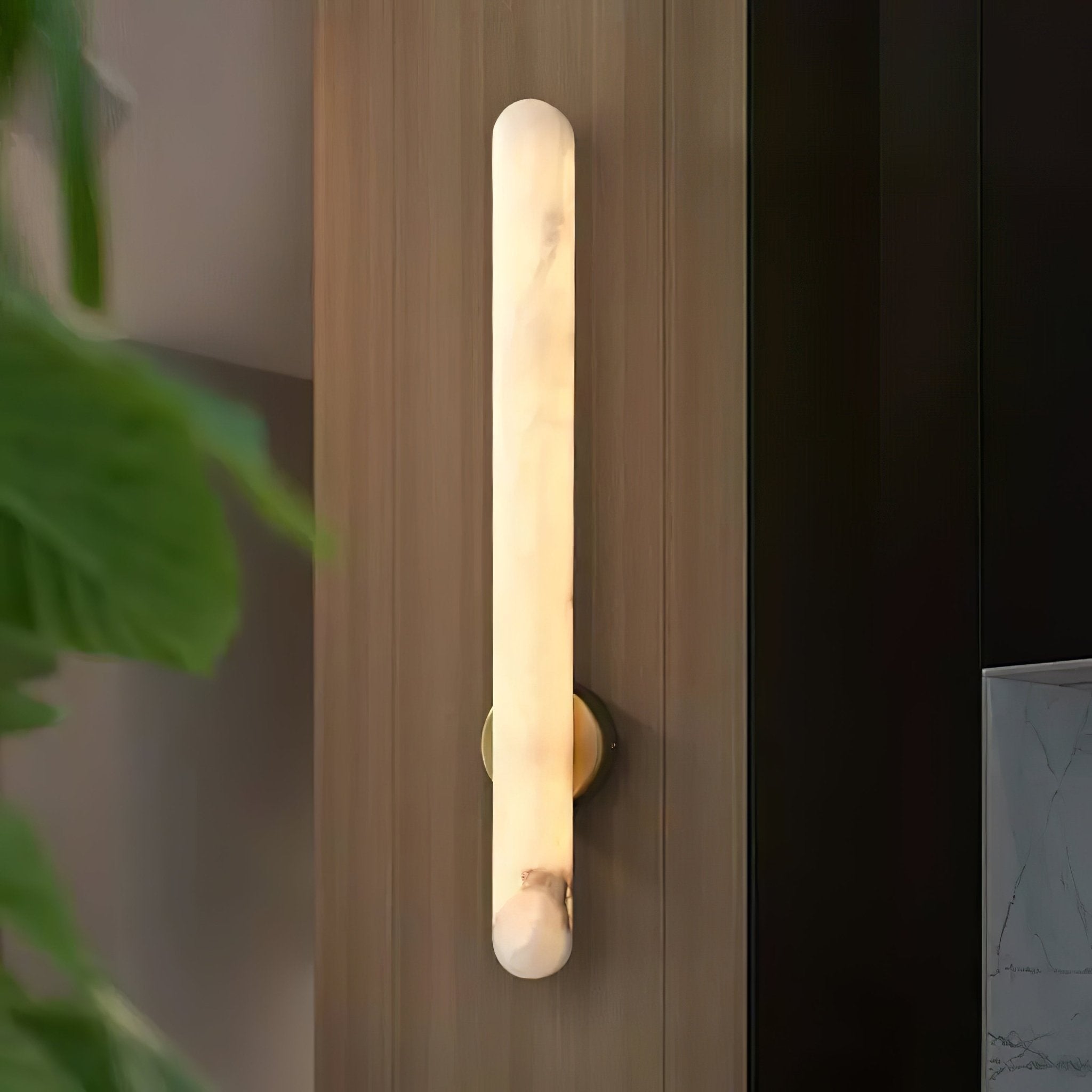 Elvenira Cylindrical Alabaster Wall Light - Letslighting