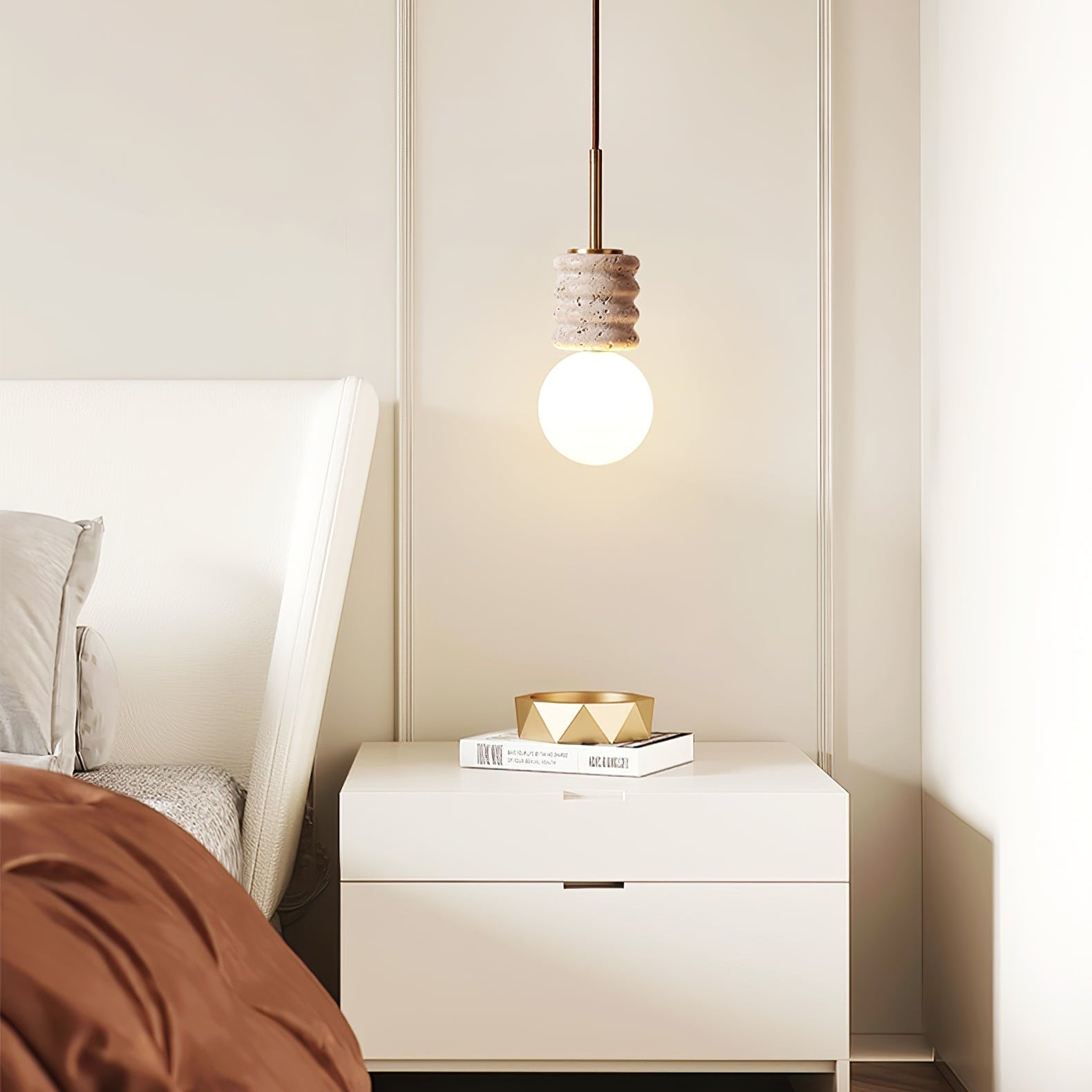 Alvia Travertine Pendant Lamp - Vakkerlight