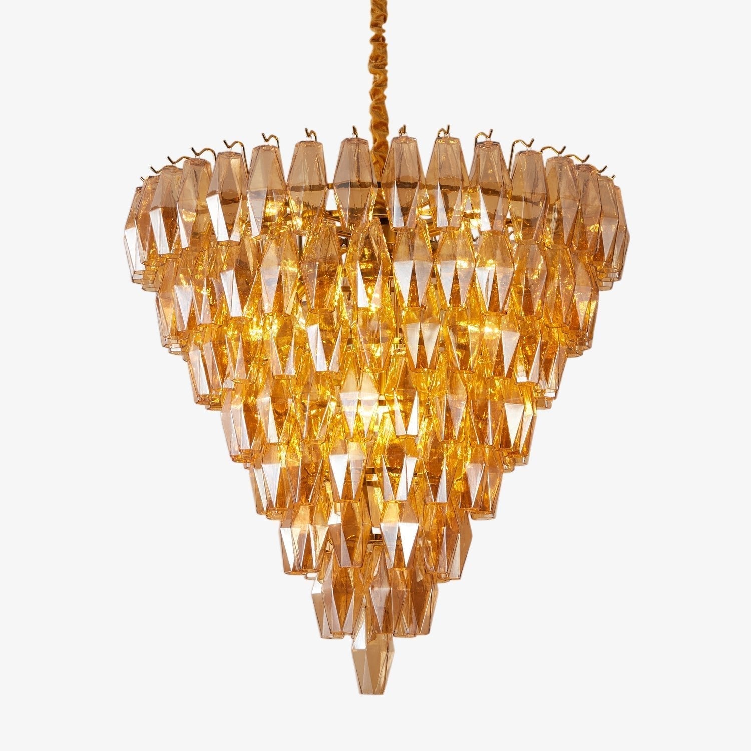 Aurora Chandelier Amber Empire Prism - Letslighting