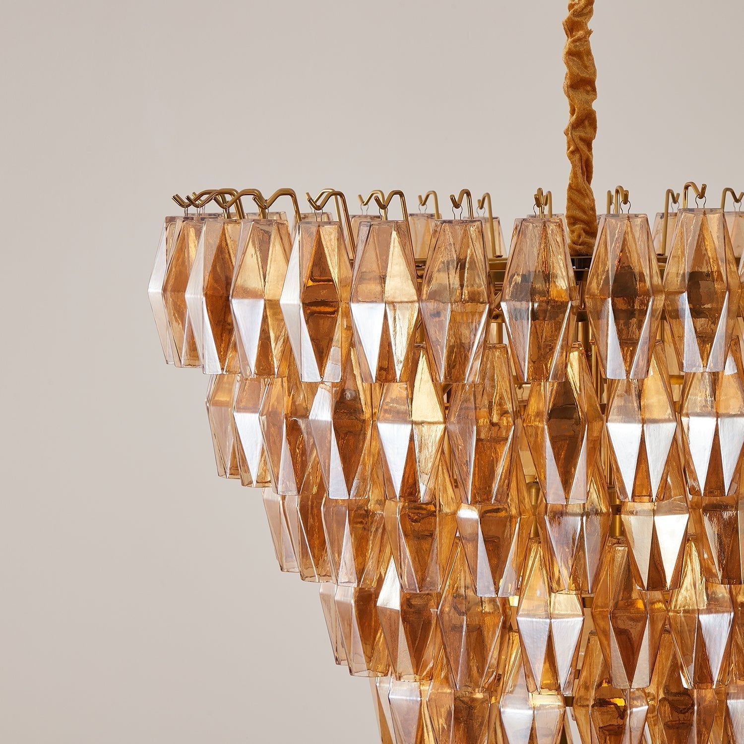 Aurora Chandelier Amber Empire Prism - Letslighting