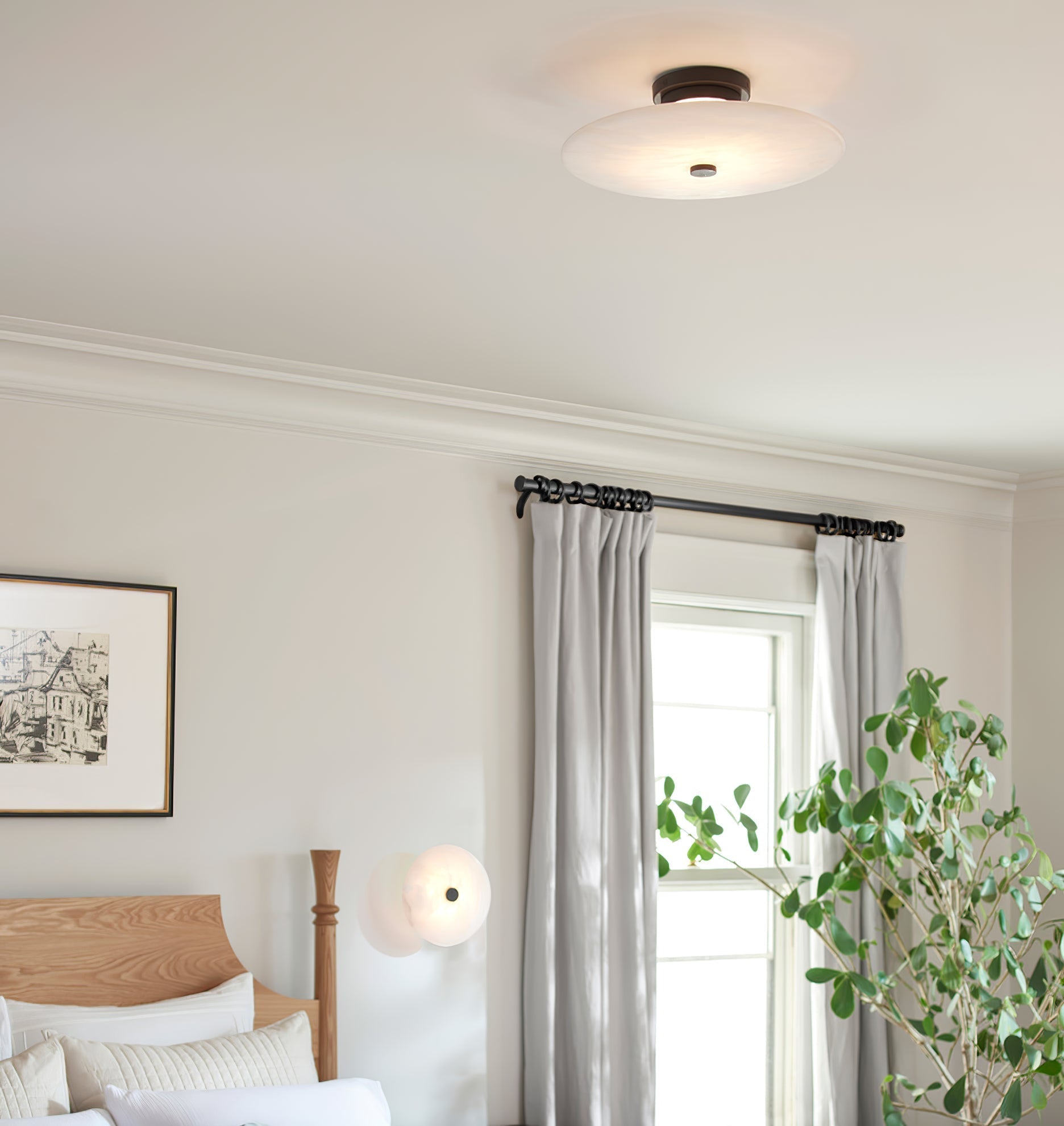 Clio Alabaster Flush Mount Ceiling Light - Letslighting