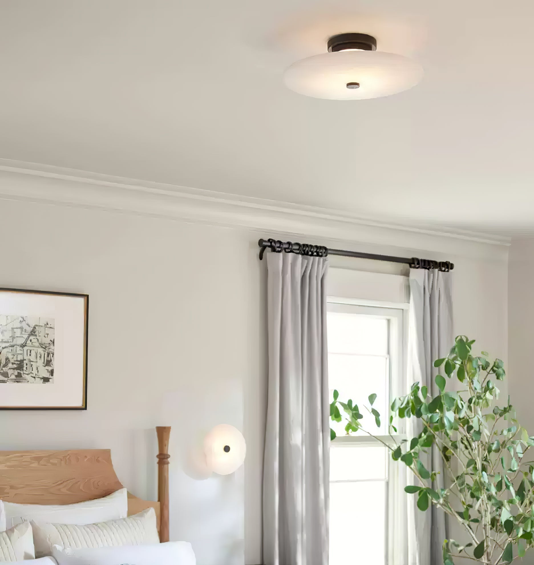 Clio Alabaster Flush Mount Ceiling Light - Letslighting