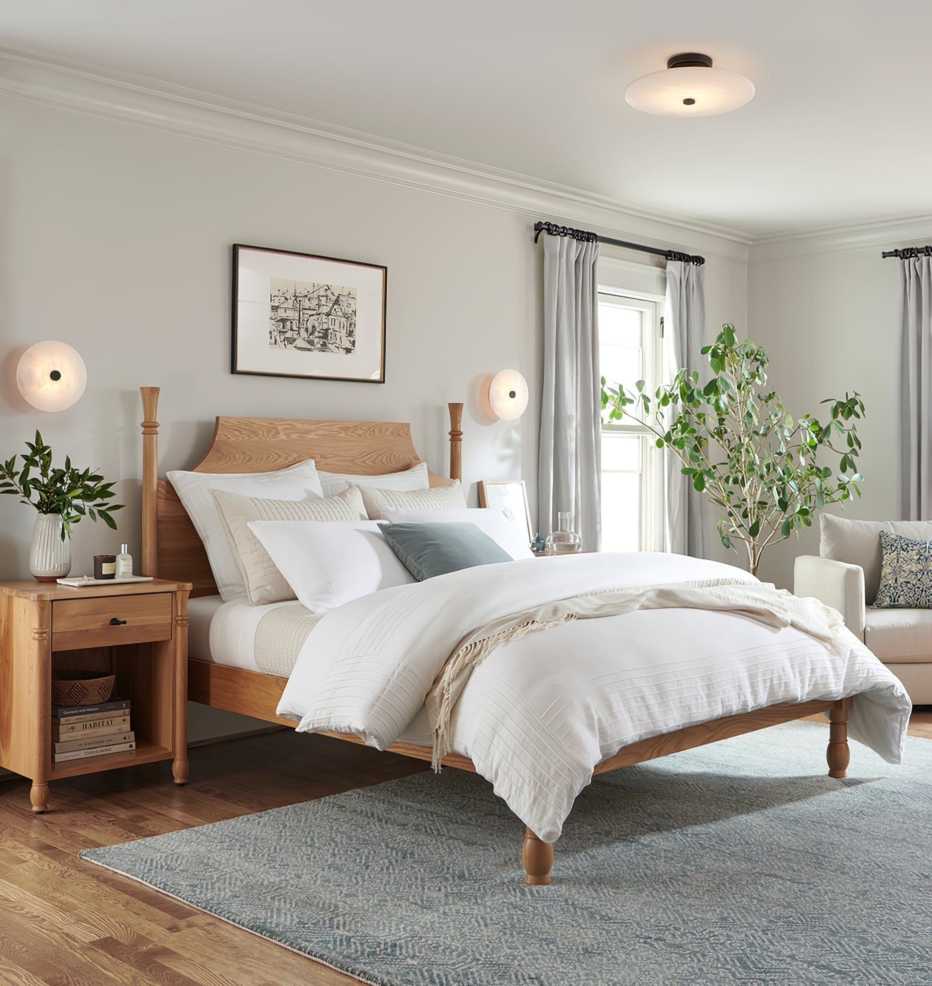 Clio Alabaster Flush Mount Ceiling Light - Letslighting