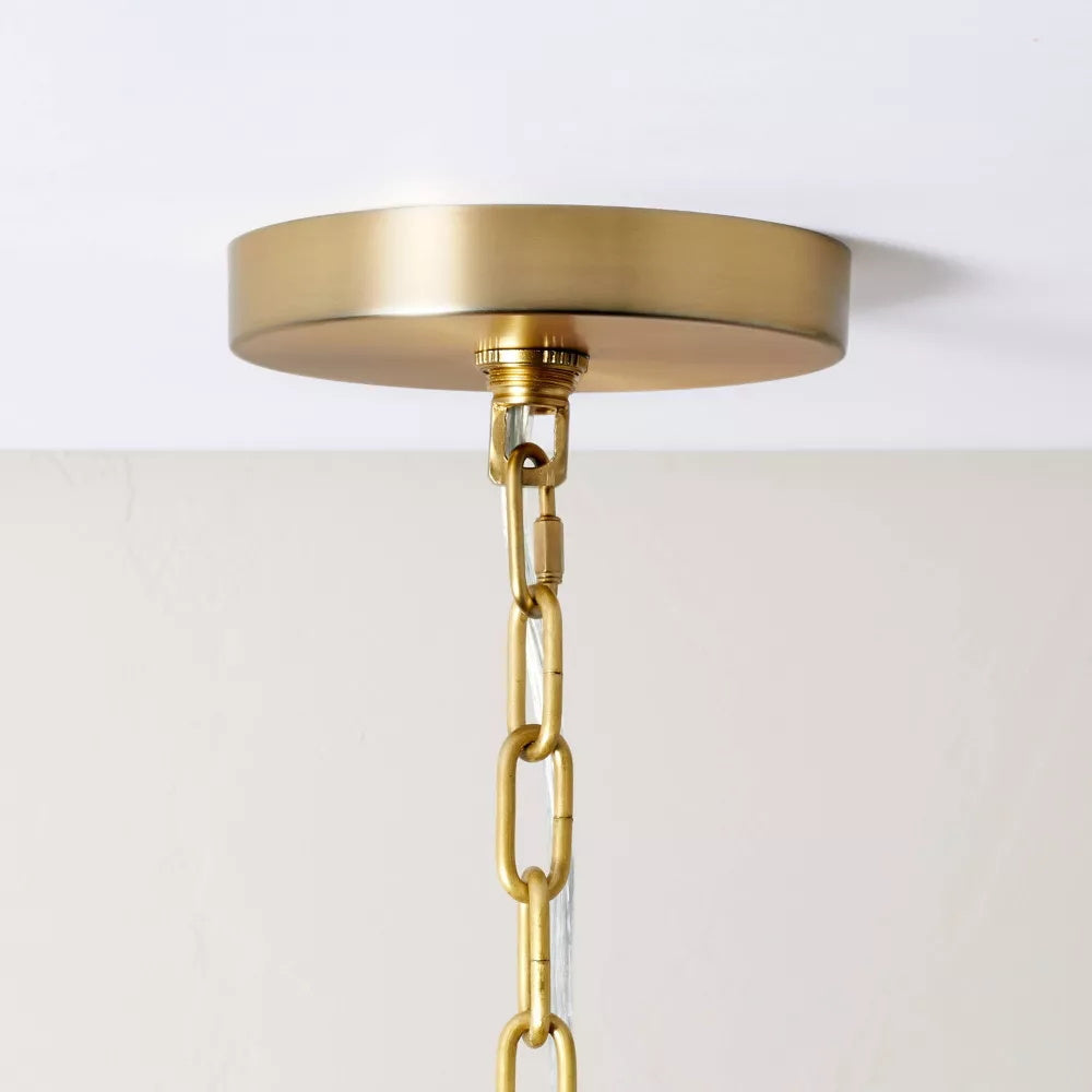 Kvennuvyn Modern Minimalist Metal Fabric Chandelier - Lamp Copper
