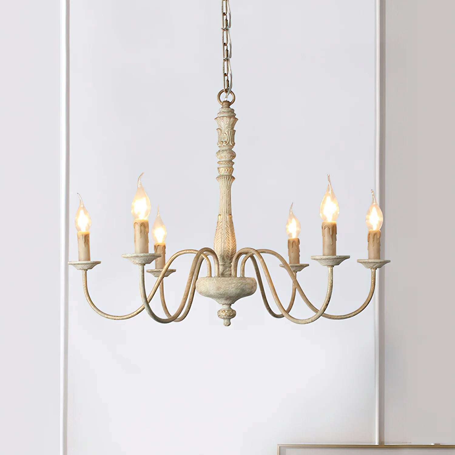 Silva Gorgeous White Metal Wood Pendant Light Dining Room Bedroom