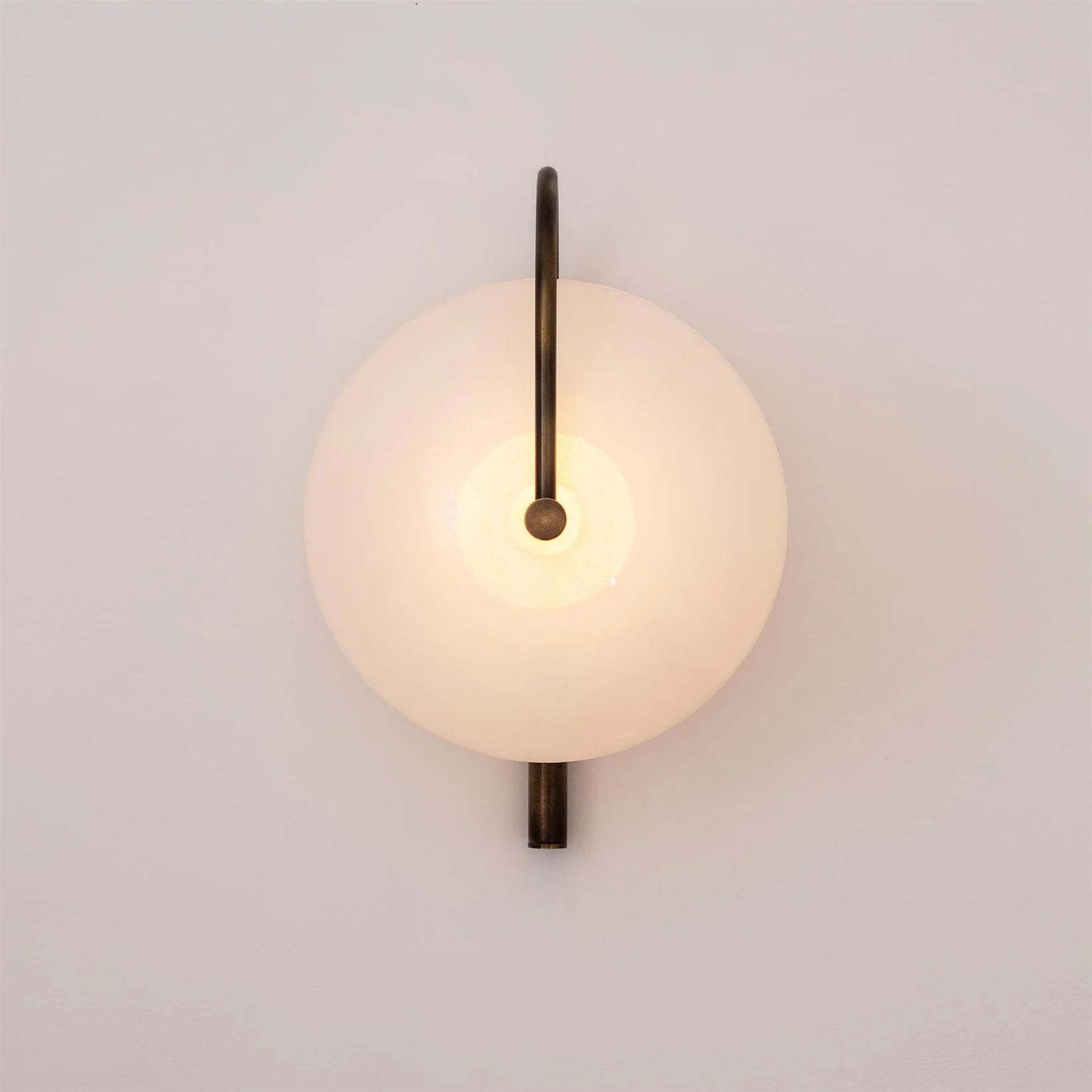 Aria Modern Black Gold Metal Glass Wall Lamp Dining Room Bedroom