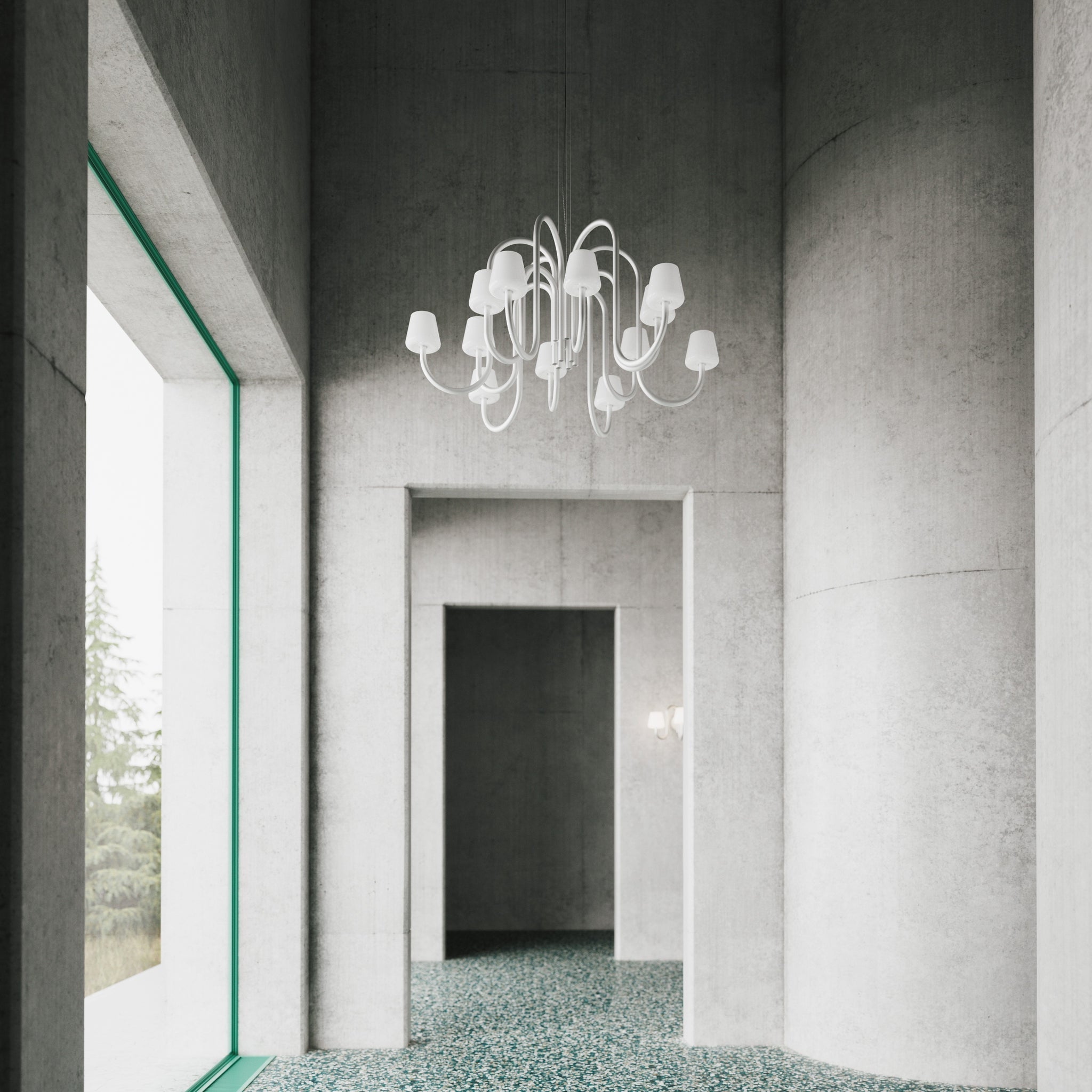 Ostruvyn Modern Premium Glass Chandelier - Lamp Copper