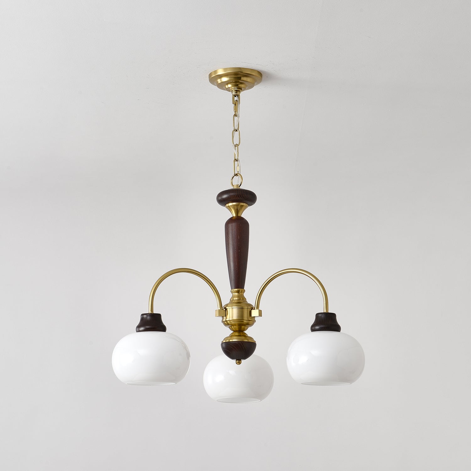 Aurora Chandelier Arched Globe White Shade - Blowlighting
