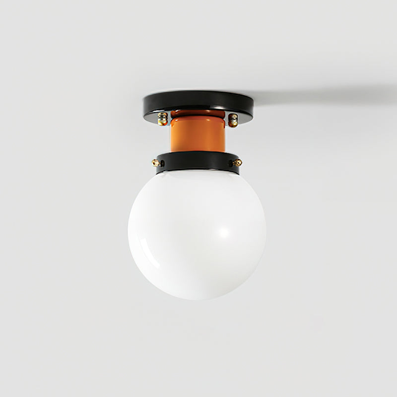 Aria Ceiling Lamp Globe Glass Orange - Letslighting