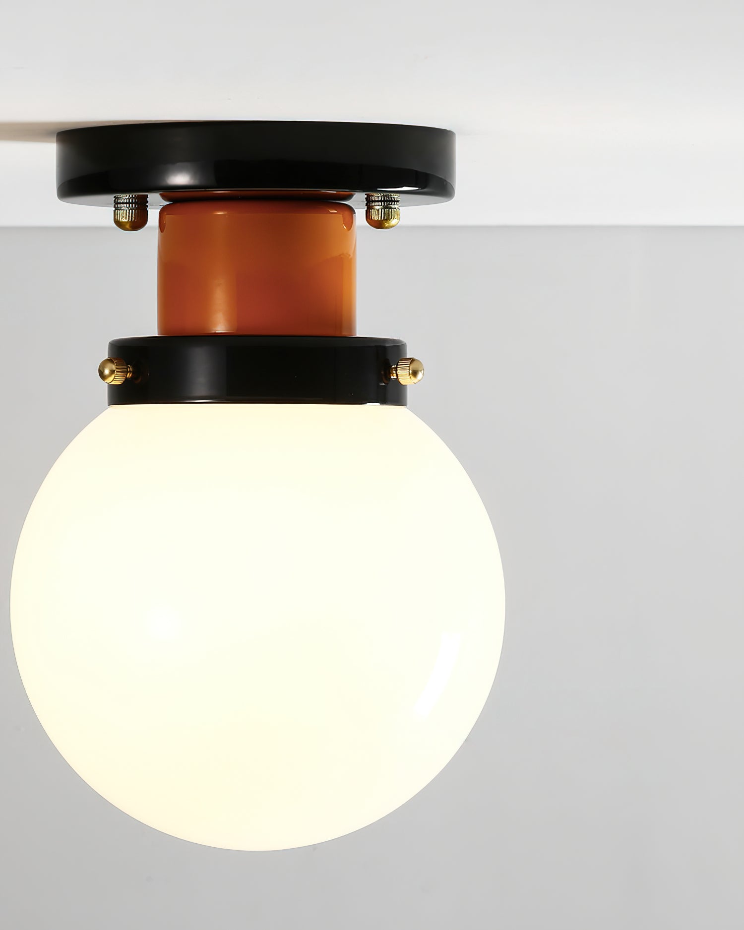 Aria Ceiling Lamp Globe Glass Orange - Letslighting