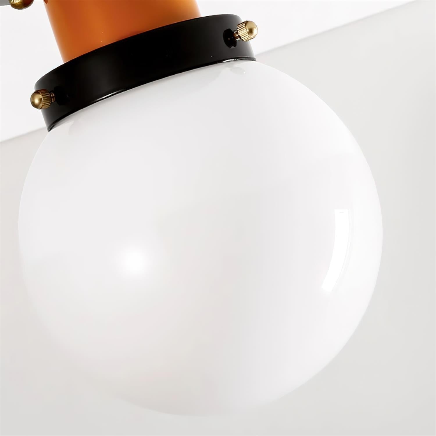 Aria Ceiling Lamp Globe Glass Orange - Letslighting