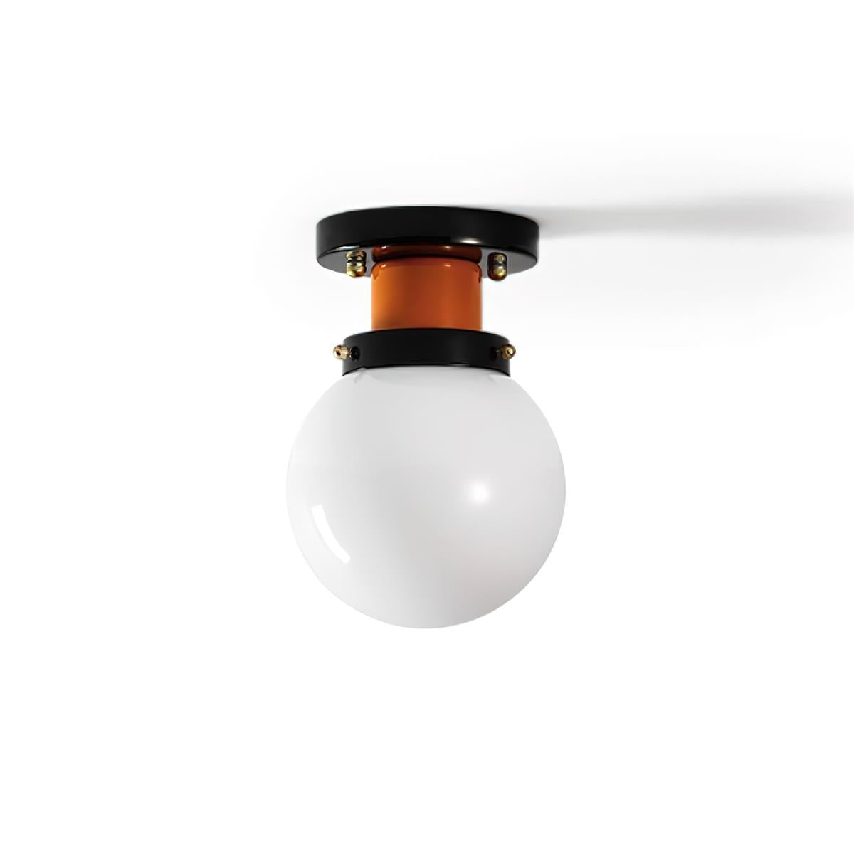 Aria Ceiling Lamp Globe Glass Orange - Letslighting