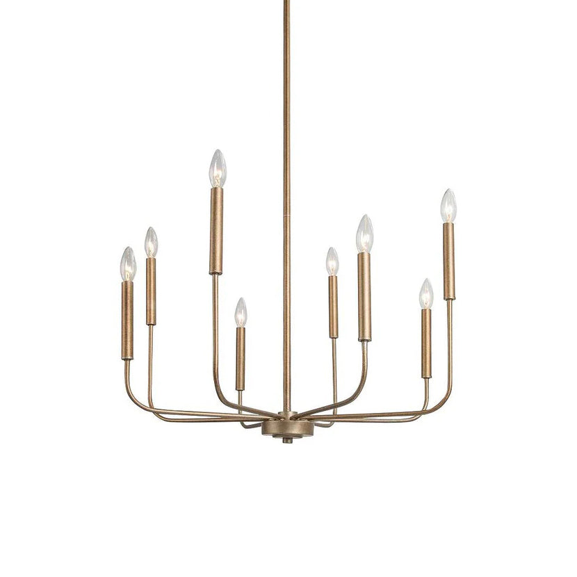 Ulfuvys Modern Candle Industrial Metal Chandelier - Lamp Copper