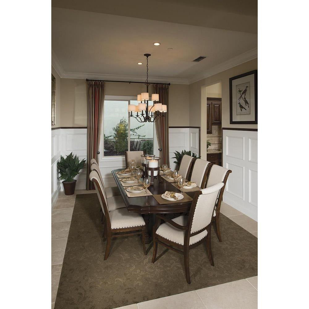 Vatnuvys Traditional Premium Brass Fabric Metal Chandelier - Lamp Copper