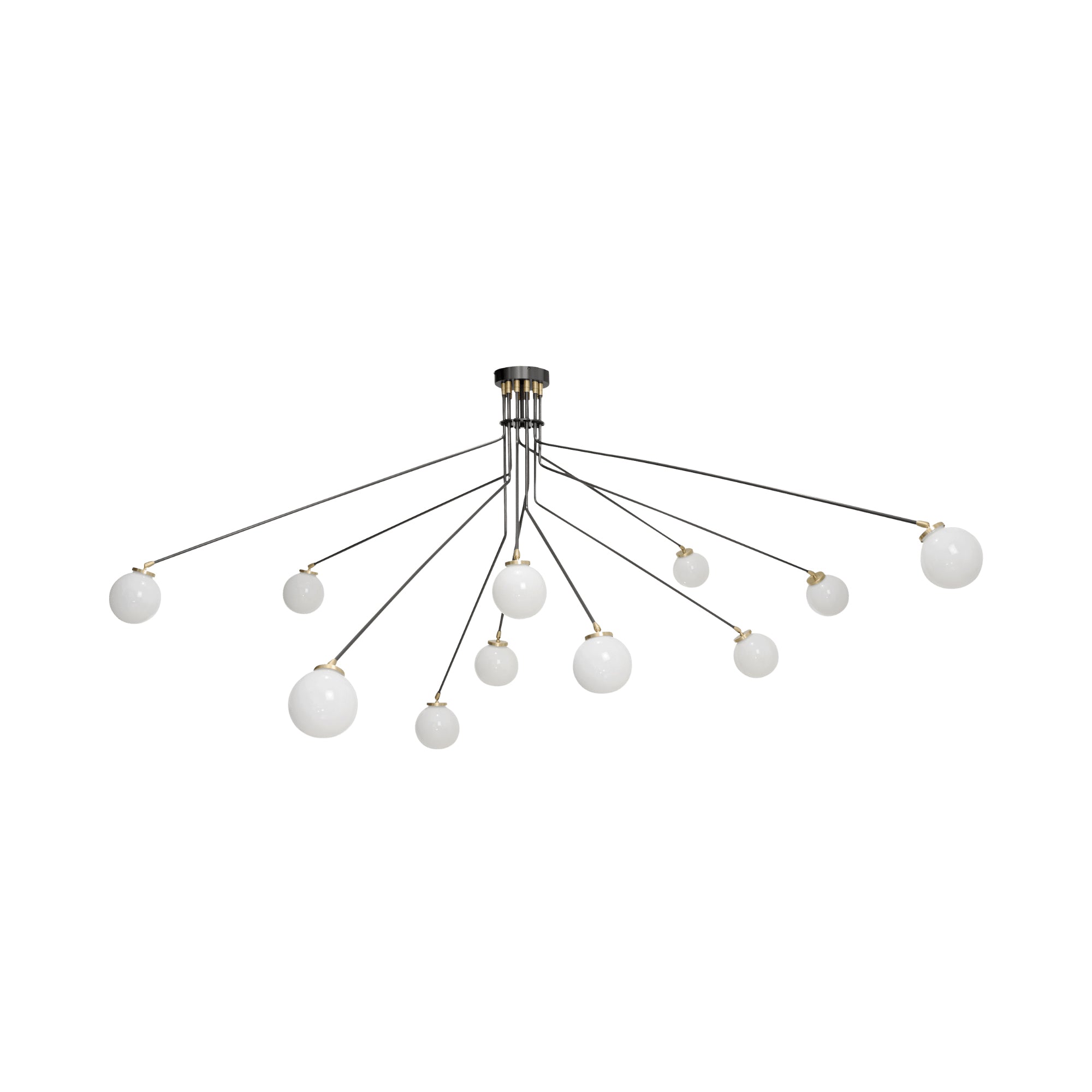Vatnuvyo Modern Minimalist Brass Metal Glass Ceiling Lamp - Lamp Copper