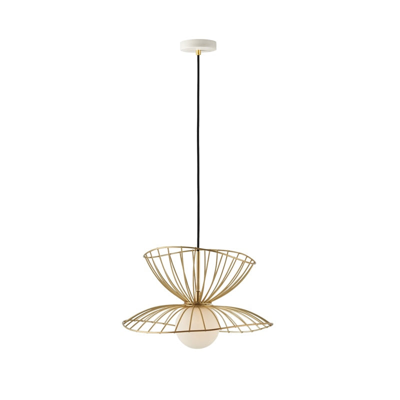 Ritta Luminaires Suspension Vertigo LED Métal Noir/Or Salle à manger