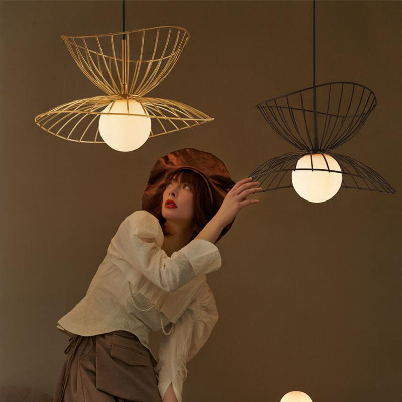 Ritta Luminaires Suspension Vertigo LED Métal Noir/Or Salle à manger